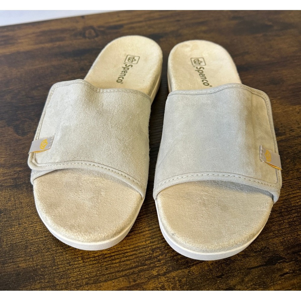 Spenco Women's Bonaire Orthotic Slide Sandals Suede Footbed Size 9 B Comfort - Picture 8 of 8